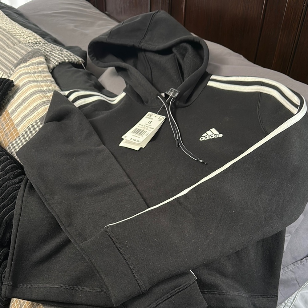 Adidas Black Pullover with White Accents